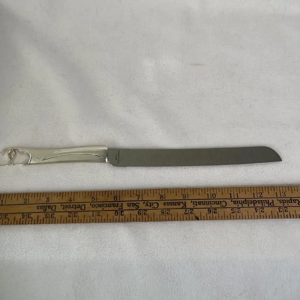 Stainless Steel Hearts And Rhinestones Vintage Carving Knife